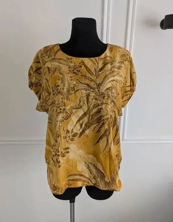 Yellow Floral Print Blouse obraz 1
