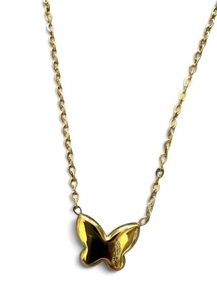 Gold Butterfly Necklace imagen 1