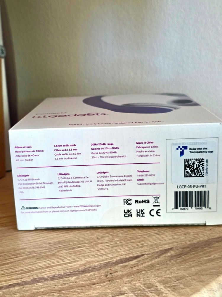 LilGadgets Connect+ Purple Kids Wired Headphones with SharePort & Box (Ages 3+) image 9