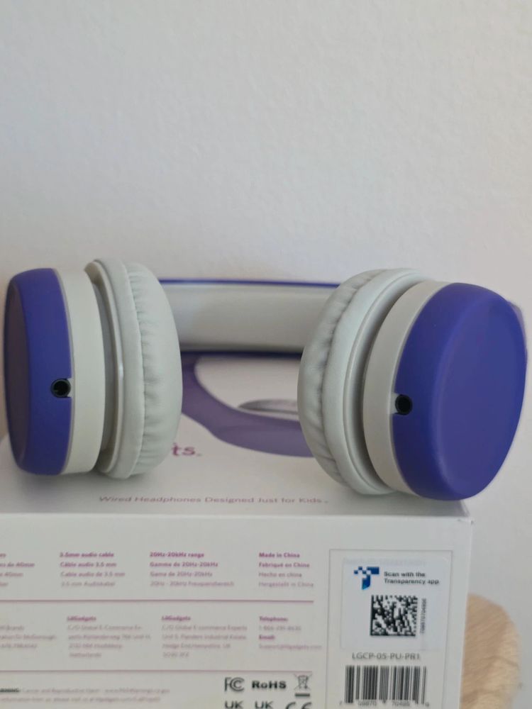 LilGadgets Connect+ Purple Kids Wired Headphones with SharePort & Box (Ages 3+) image 4