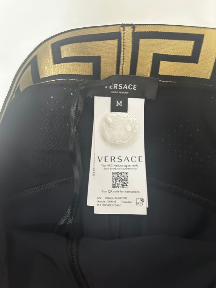 Versace Greca Black Leggings 6