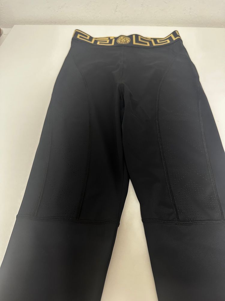 Versace Greca Black Leggings 4