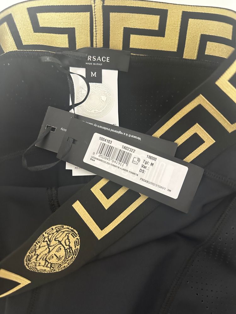 Versace Greca Black Leggings 7
