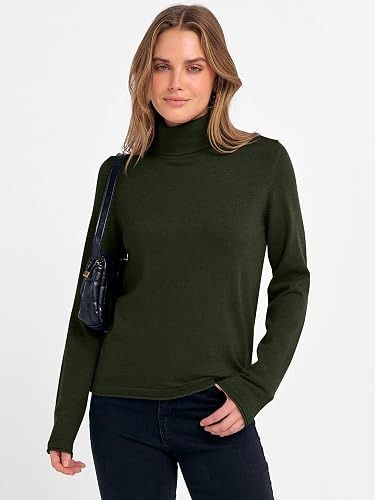 Dark Green Turtleneck Sweater image 2