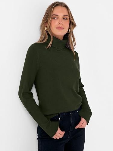 Dark Green Turtleneck Sweater image 3