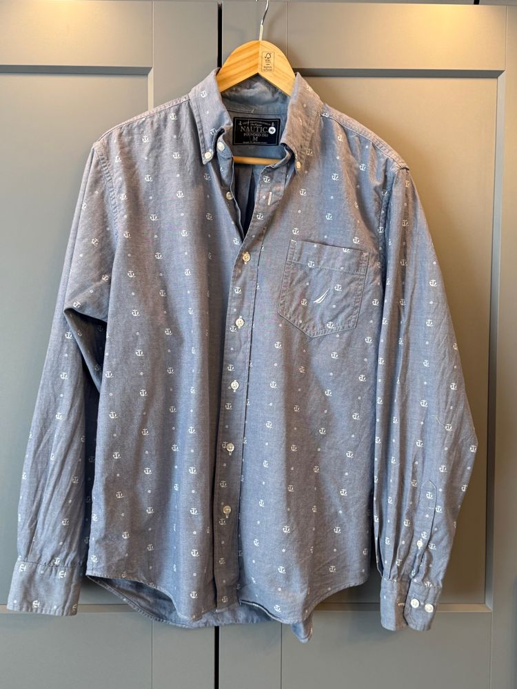 Nautica Nautica Long Sleeve Oxford Shirt – Anchor Print product image