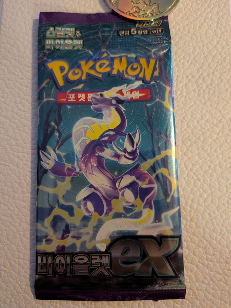 Pokémon Violet Ex Trading Card Game Booster Pack Korean 