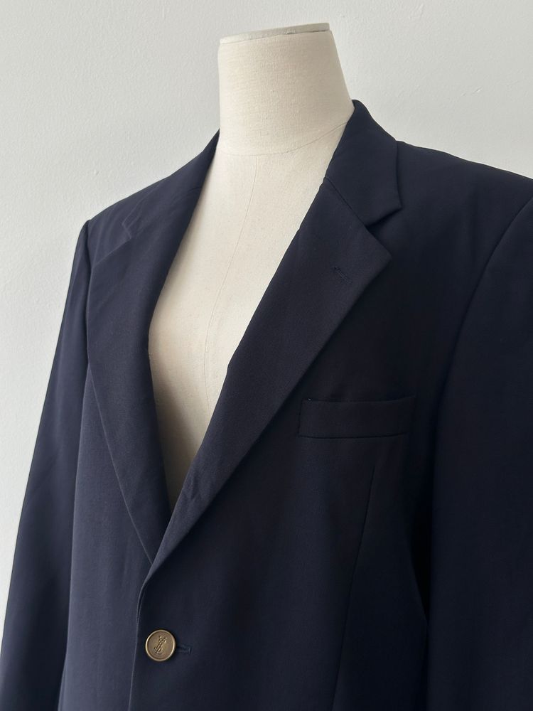 Yves Saint Laurent 1990s Pure Wool Bespoke Button Blazer - M image 10
