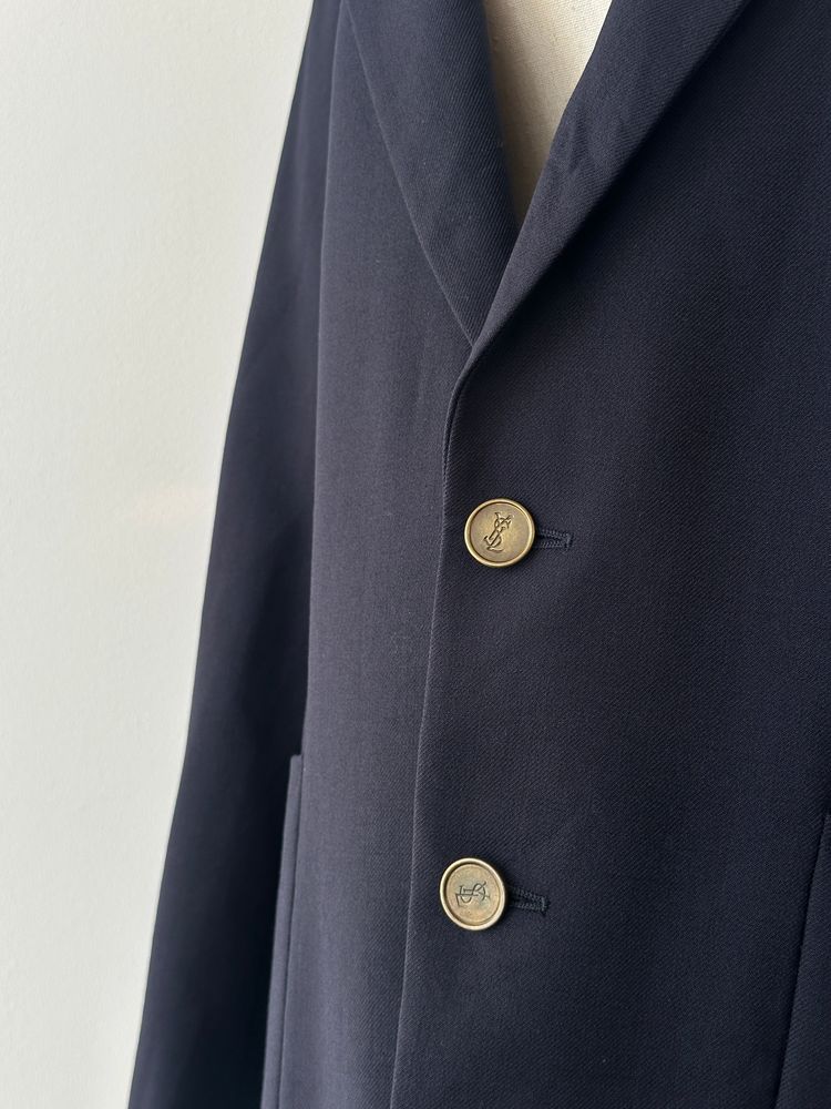Yves Saint Laurent 1990s Pure Wool Bespoke Button Blazer - M image 3
