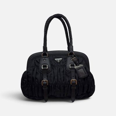 Borsa a spalla goffrata