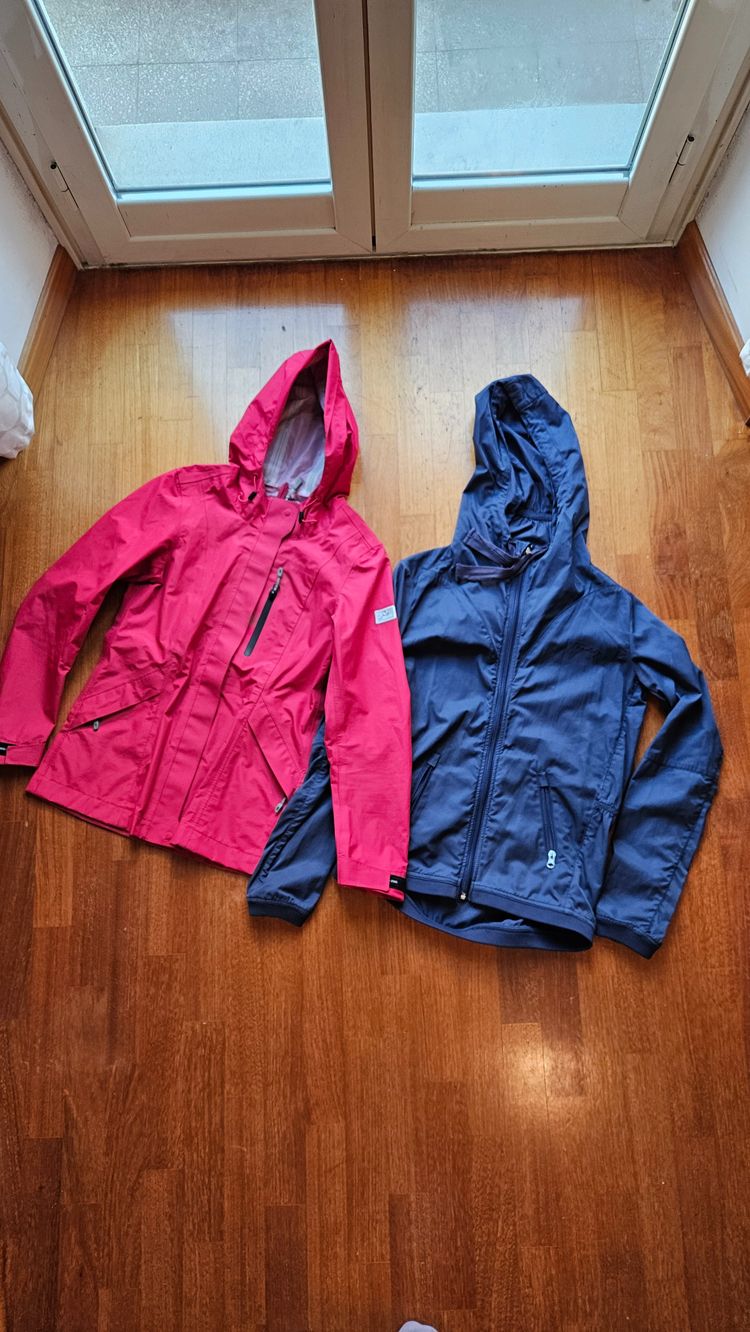 Red And Navy Hooded Jackets
