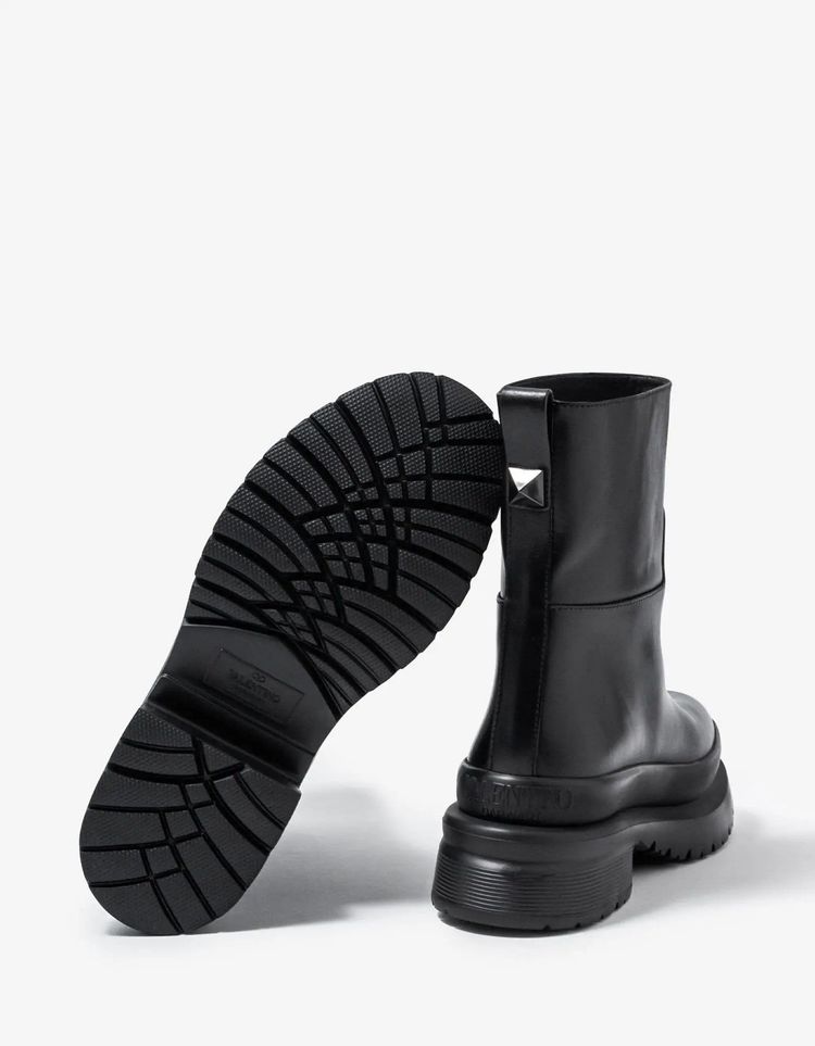Valentino Black Roman Stud Leather Chelsea Boots 4