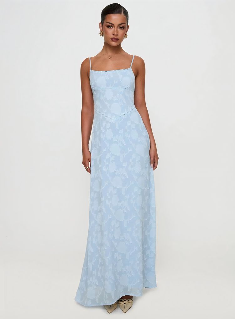 Other Light Blue Floral Maxi Dress product image