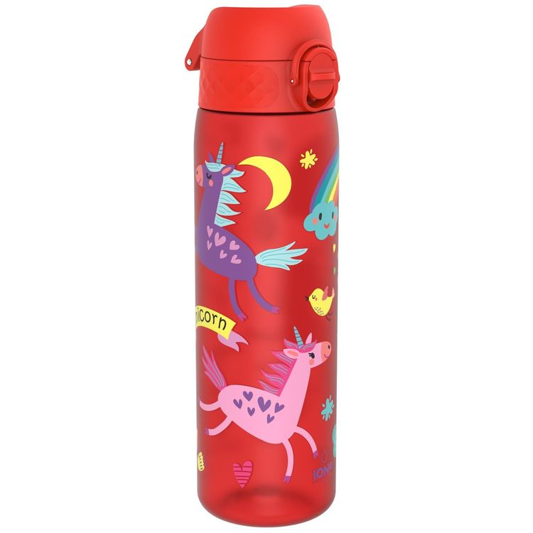 Other Leak Proof Slim Water Bottle, Recyclon, Red Unicorns, 500ml (18oz) product image