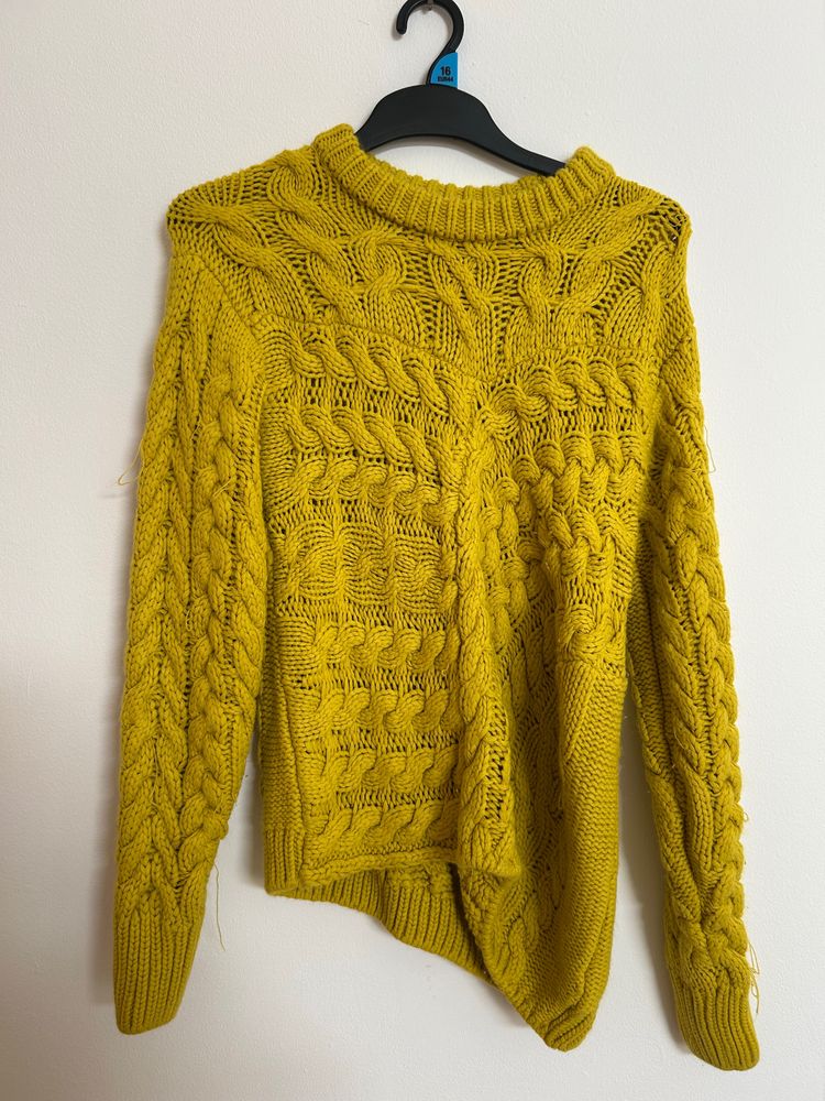 Marks & Spencer M&S Limited Edition Yellow Cable Knit Sweater product image