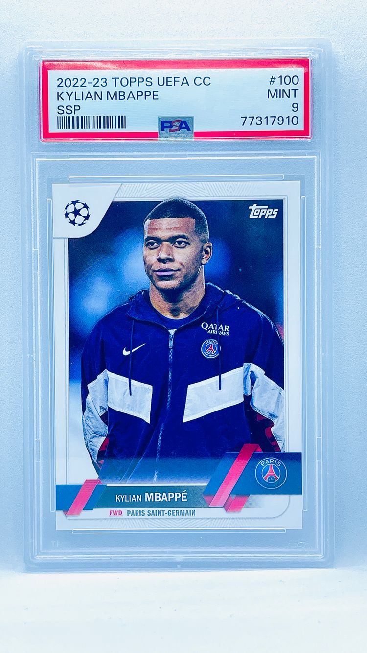 PSA 9 - Kylian Mbappe - PSG - image variation - Super Short Print - Topps UCC 2022-23 image 1