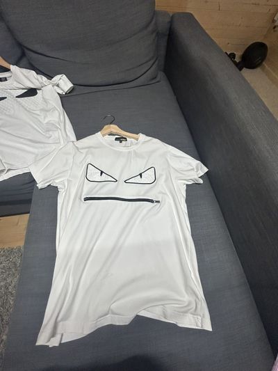 Fendi eye zip T-shirt