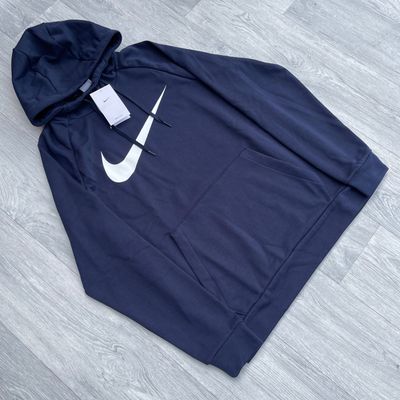 Nike Dri Fit Graphic Swoosh Hoodie - Obsidian Navy