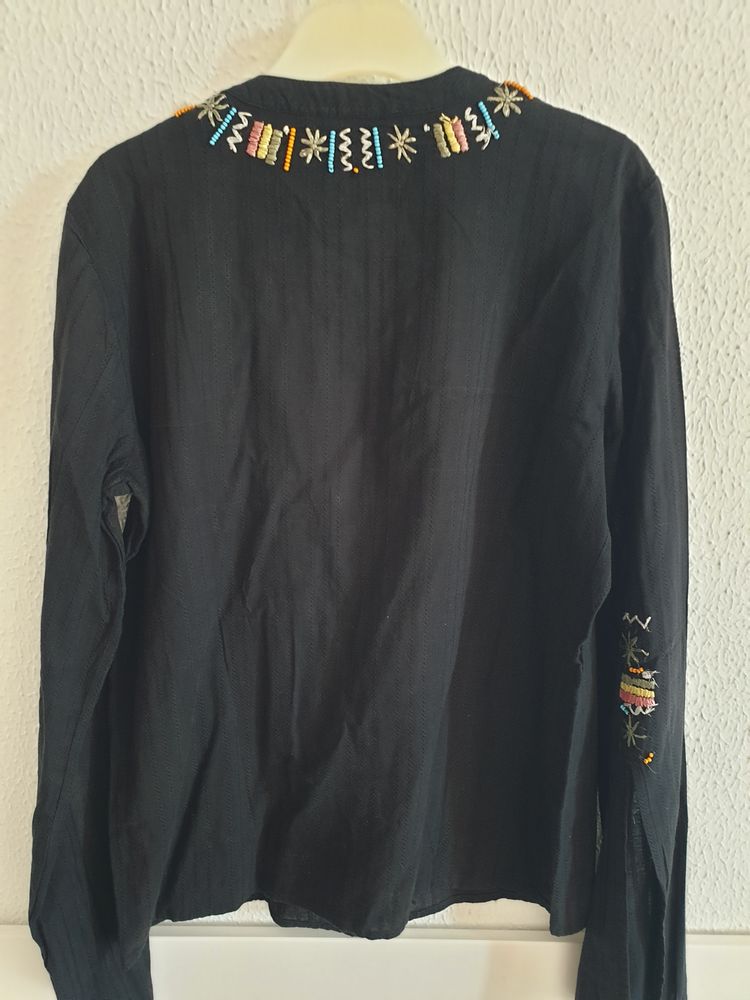 Miss Sixty black embroidered long sleeve shirt image 3