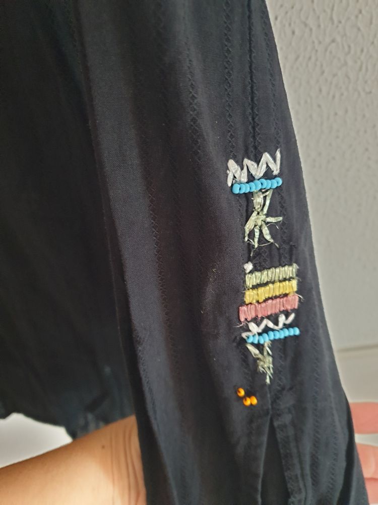 Miss Sixty black embroidered long sleeve shirt image 5