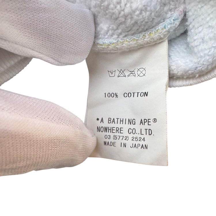 A Bathing Ape Bape Cotton Candy White Full Zip Up Hoodie image 3
