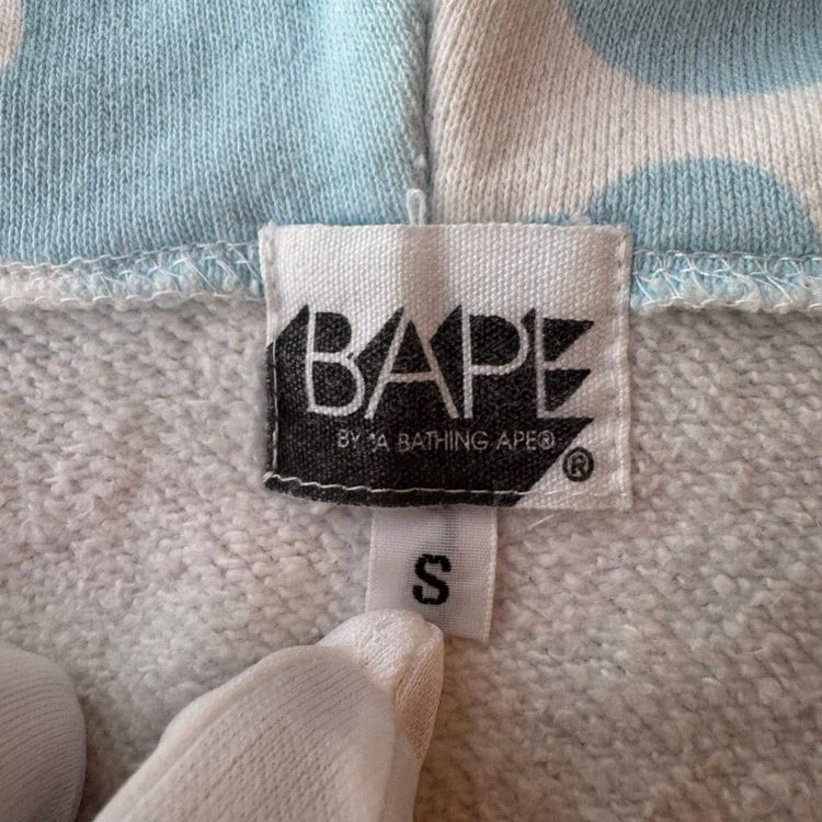A Bathing Ape Bape Cotton Candy White Full Zip Up Hoodie image 8