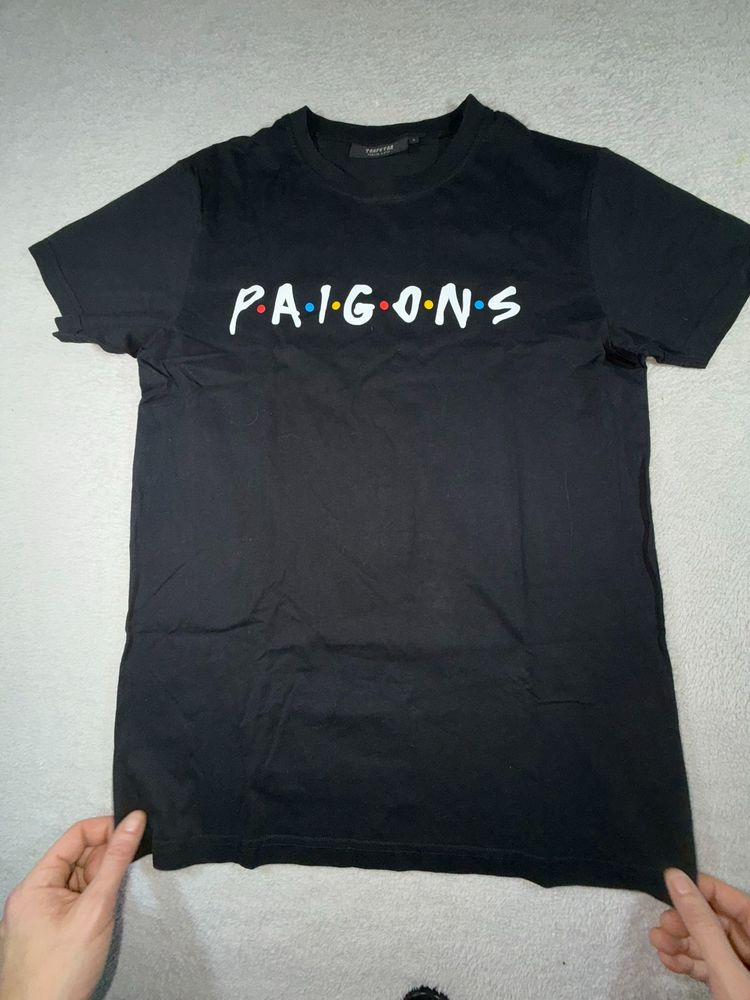 86 - Black T-Shirt With Paigons Text