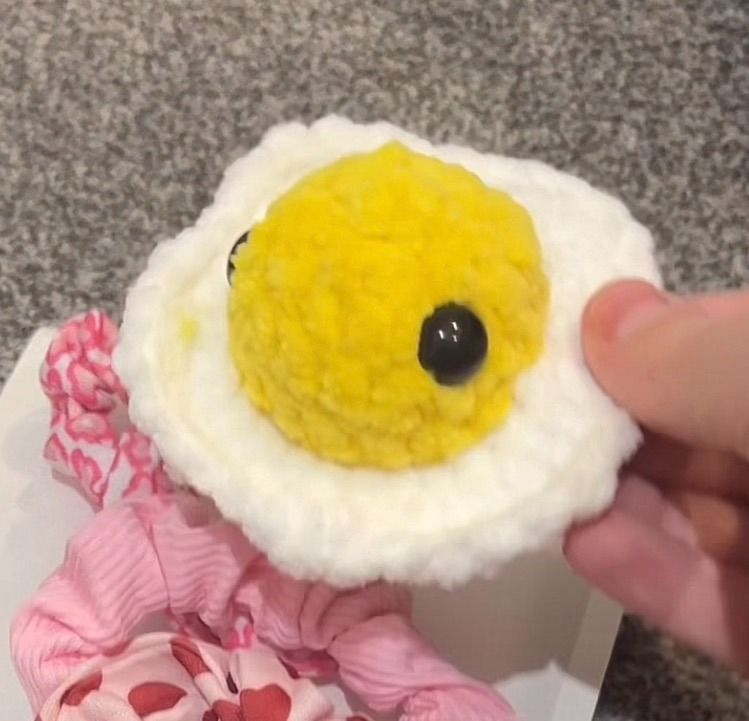 Crocheted Fried Egg