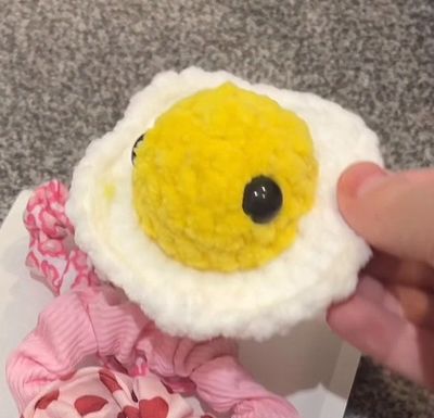 Crocheted Fried Egg