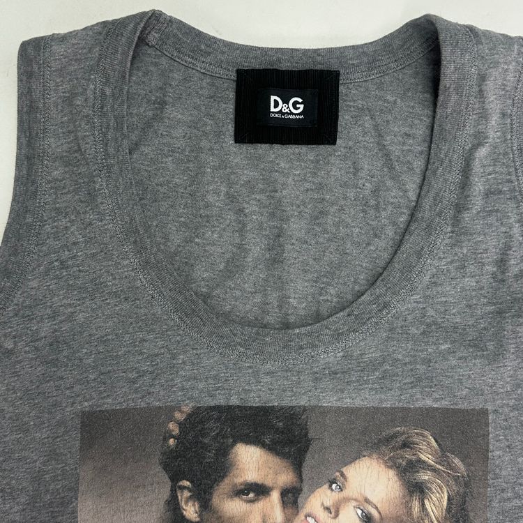 Immagine di D&G Dolce & Gabbana Grey Sleeveless Tank Top 4