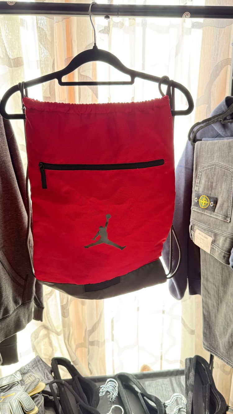 Jordan Red Drawstring Bag