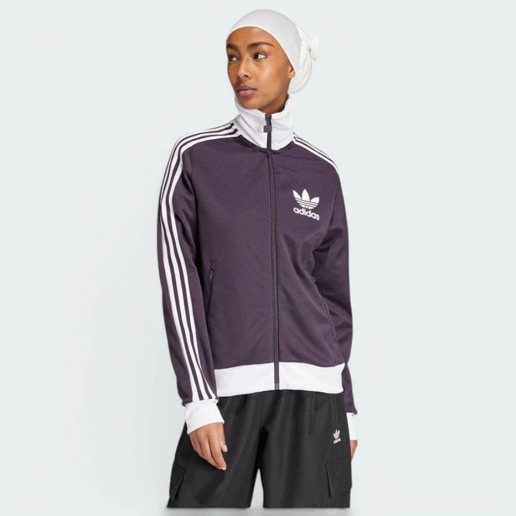 Adidas Women's Beckenbauer Aurora Black Track Jacket IY2219 image 1
