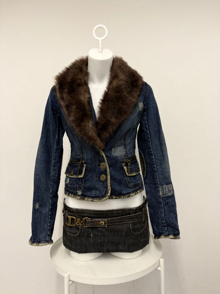 Denim Fitted Jacket (UK12)