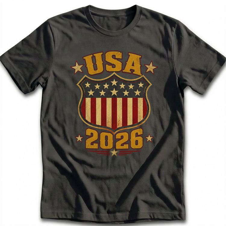 Retro USA Shield 2026 Football T-Shirt AU image 5