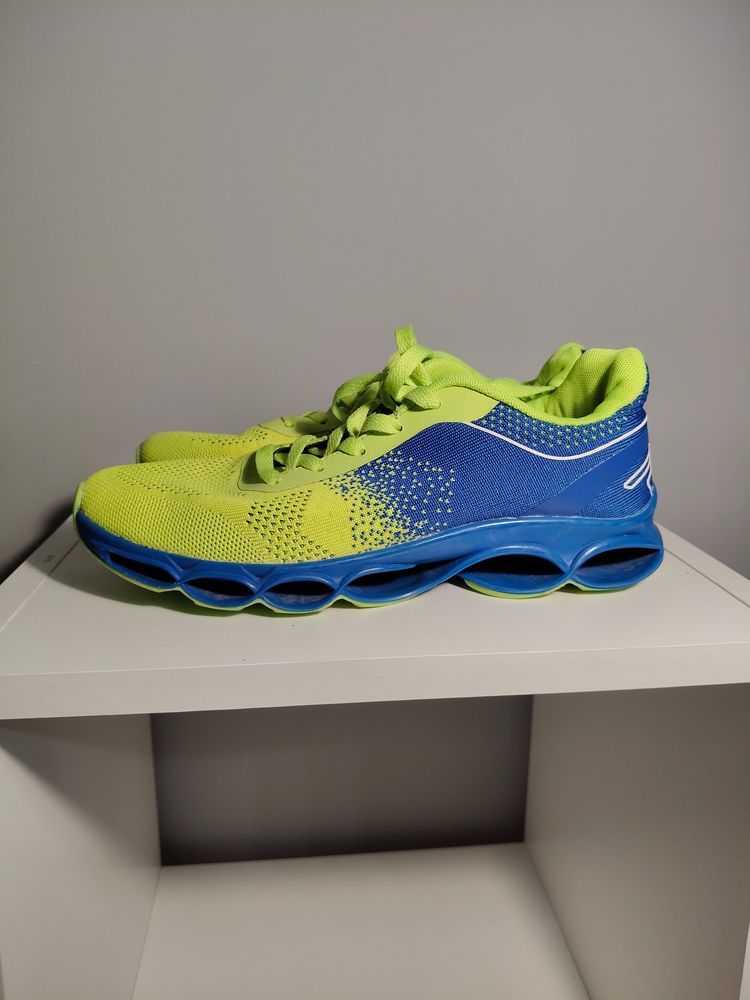 Blue And Yellow Athletic Shoes