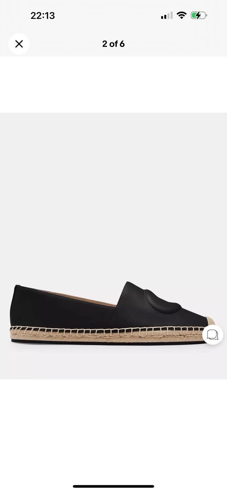 Coach Women Cruz Nappa Leather Black Espadrille Fashion Flat Shoes £225 UK 9 BN image 6