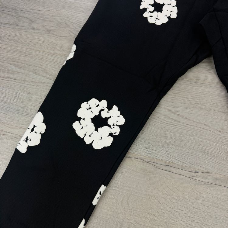 Denim Tears Men’s Black & White Joggers obraz 4