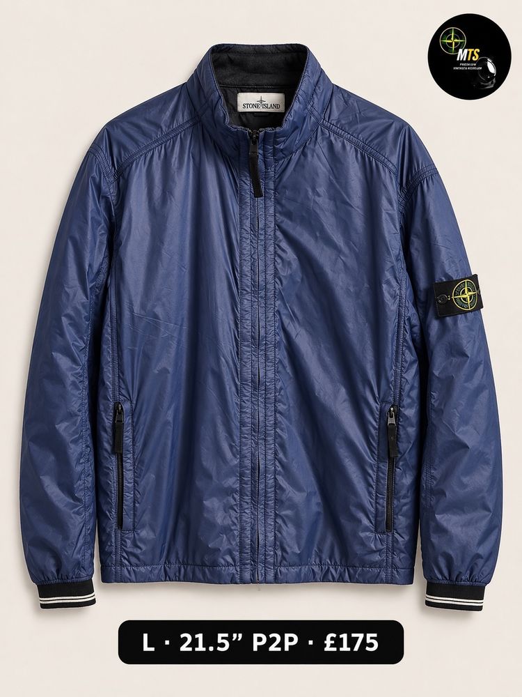 2487 Stone Island Navy micro rio stop with primaloft Jacket 21.5” P2P 