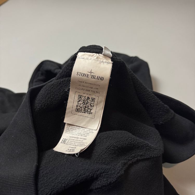 Immagine di Stone Island Black Cotton Hoodie - Medium 5