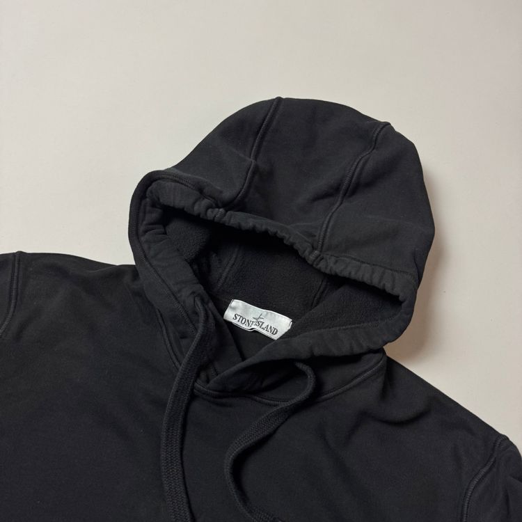 Immagine di Stone Island Black Cotton Hoodie - Medium 4