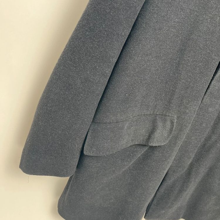 Burberry Vintage Black Wool Nova Check Lined Car Coat Jacket image 5