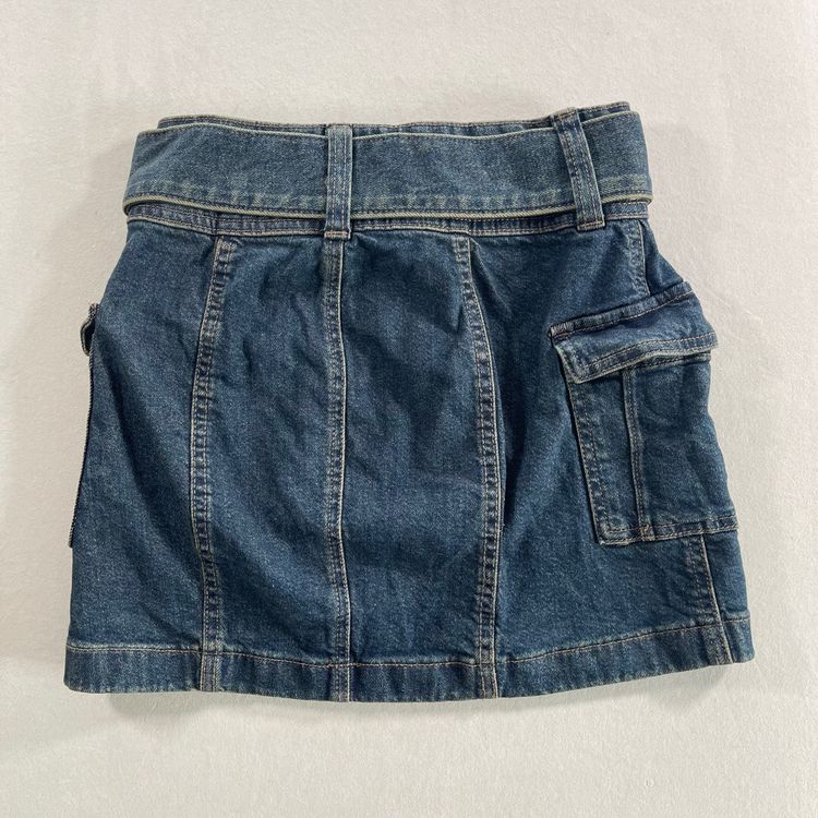 So Denim Skirt With Belt And Cargo Pockets 3