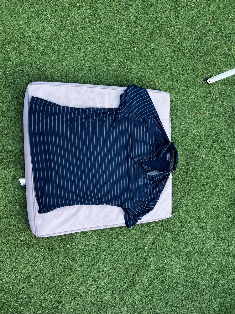 Under Armour Navy & Grey Men's The Playoff Polo Large Loose Fit
