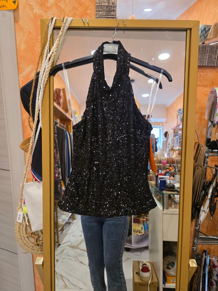 Top de lentejuelas de mujer