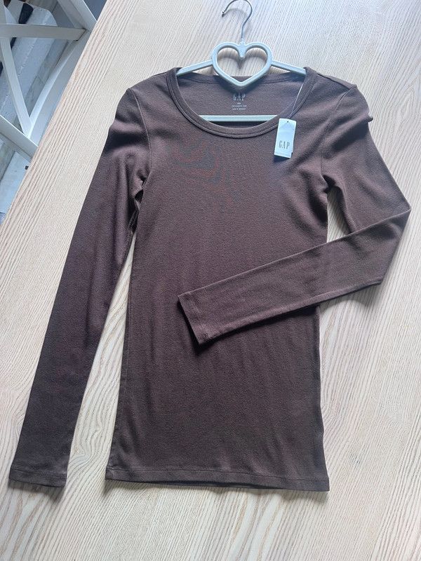 GAP long sleeve shirt 🐻 Mocha Mousse NEW 1