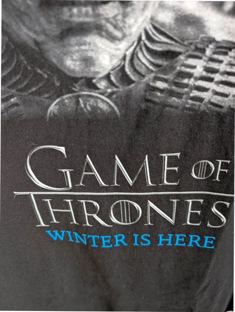 Game Of Thrones Night King Graphic T-Shirt Black XXL 2XL HBO Winter Cotton Tee image 4
