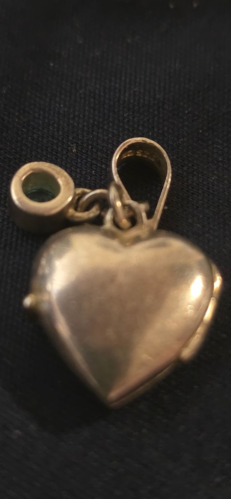 925 sterling silver Heart-Shaped Locket Pendant With Blue Gem Charm image 5