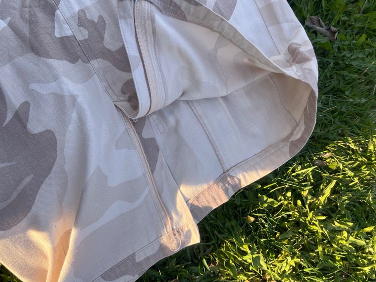 Beige Camouflage Midi Skirt image 3
