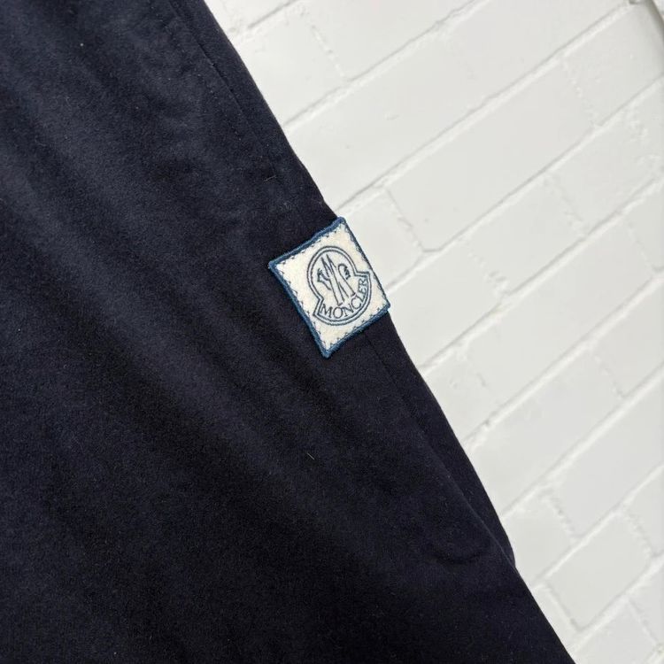 Moncler Navy Chino Wool Trousers image 2