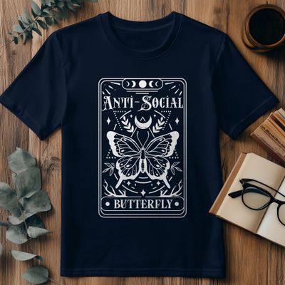 Anti social butterfly wh T Shirt 3